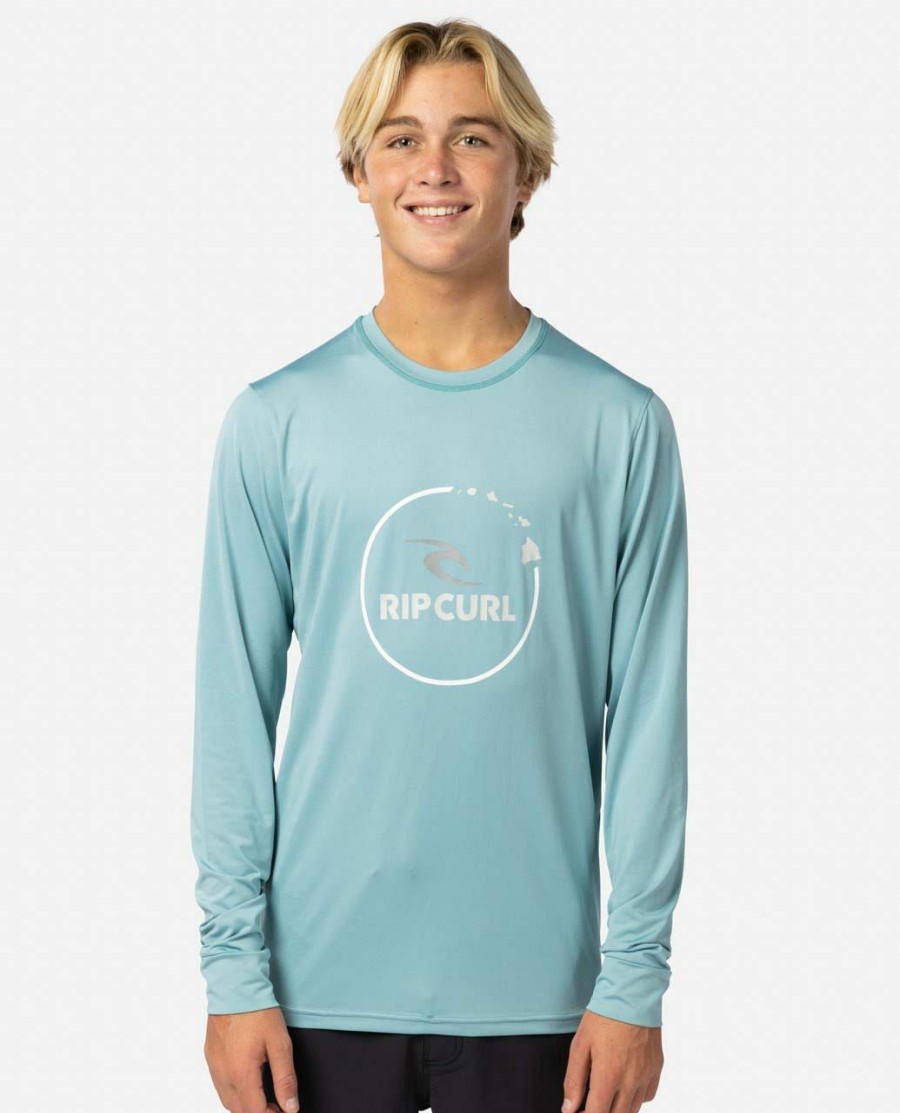 Men * | Clearance Island Vibe Long Sleeve Relaxed Upf Rash Guard