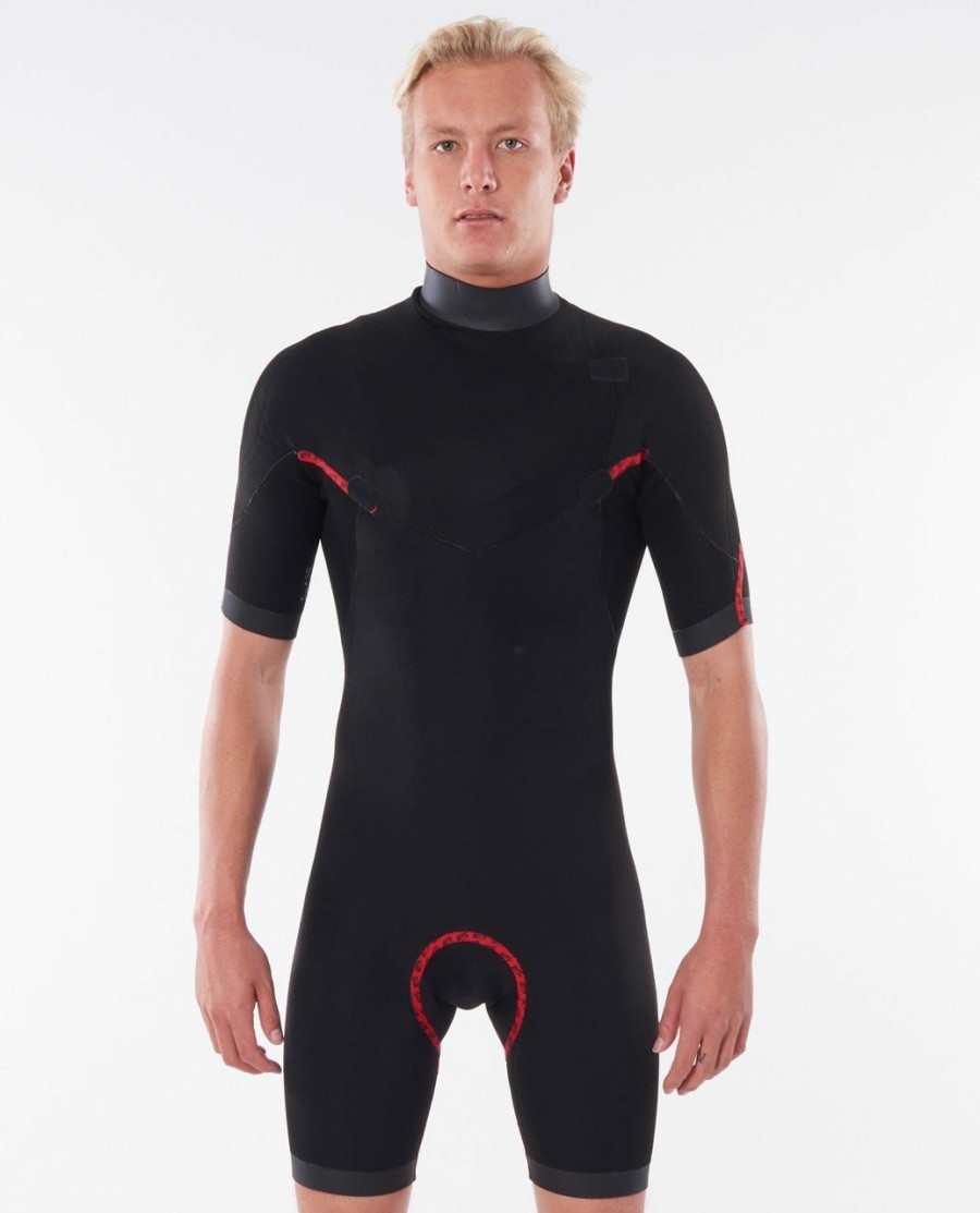 Men * | Discount Online Dawn Patrol 2/2 Chest Zip Wetsuit Spring Black