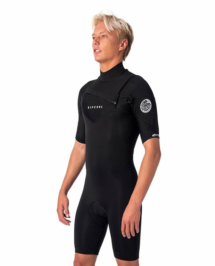 Men * | Discount Online Dawn Patrol 2/2 Chest Zip Wetsuit Spring Black