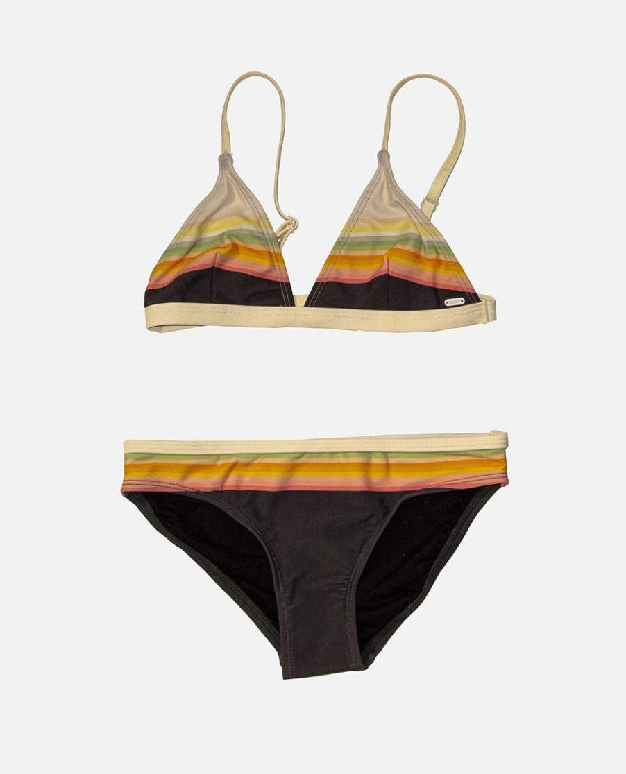 Kids * | On Sale Trippin Bikini Girls (8-14 Years) Washed Black