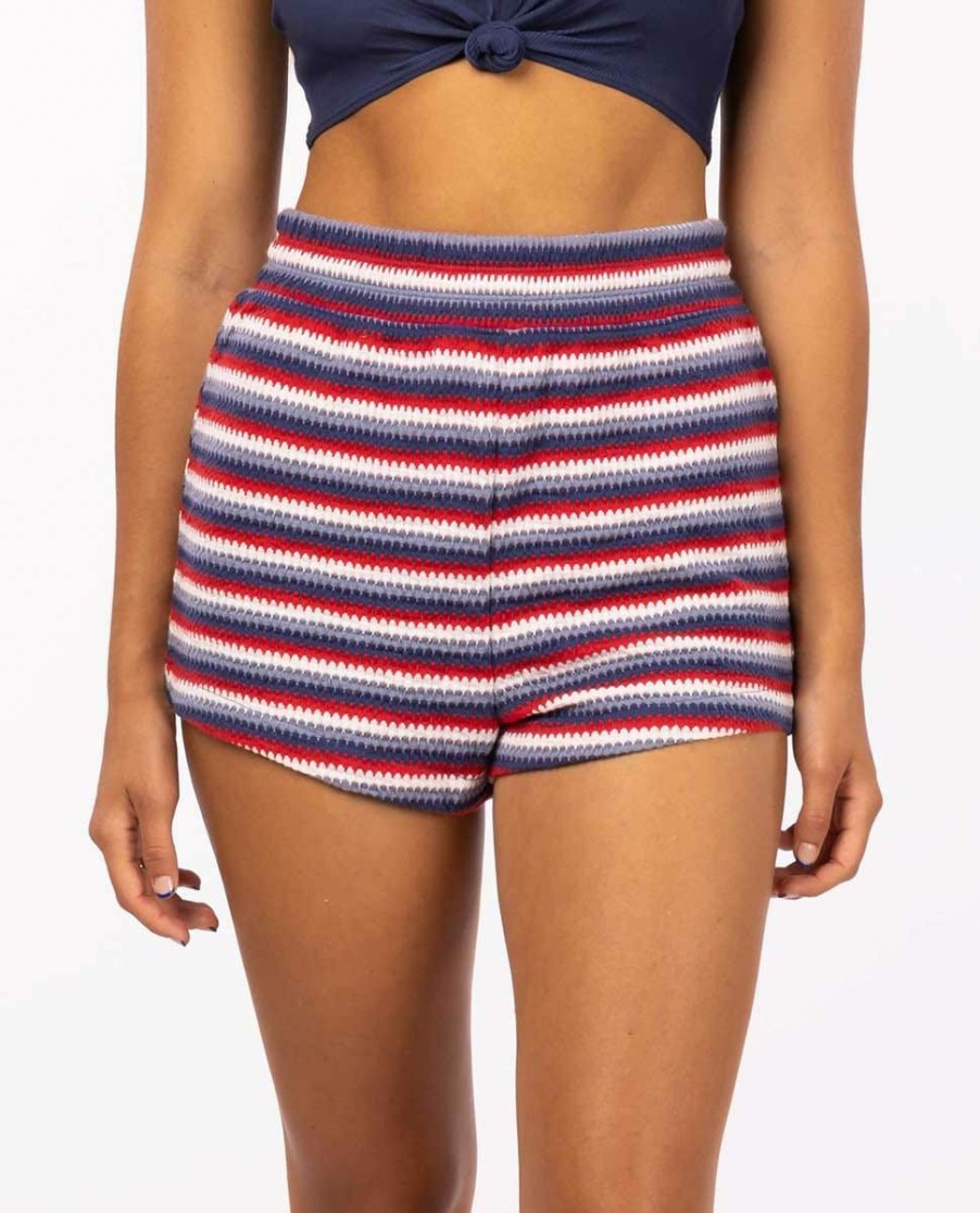 Women * | On Sale Sundial Stripe Short Blue