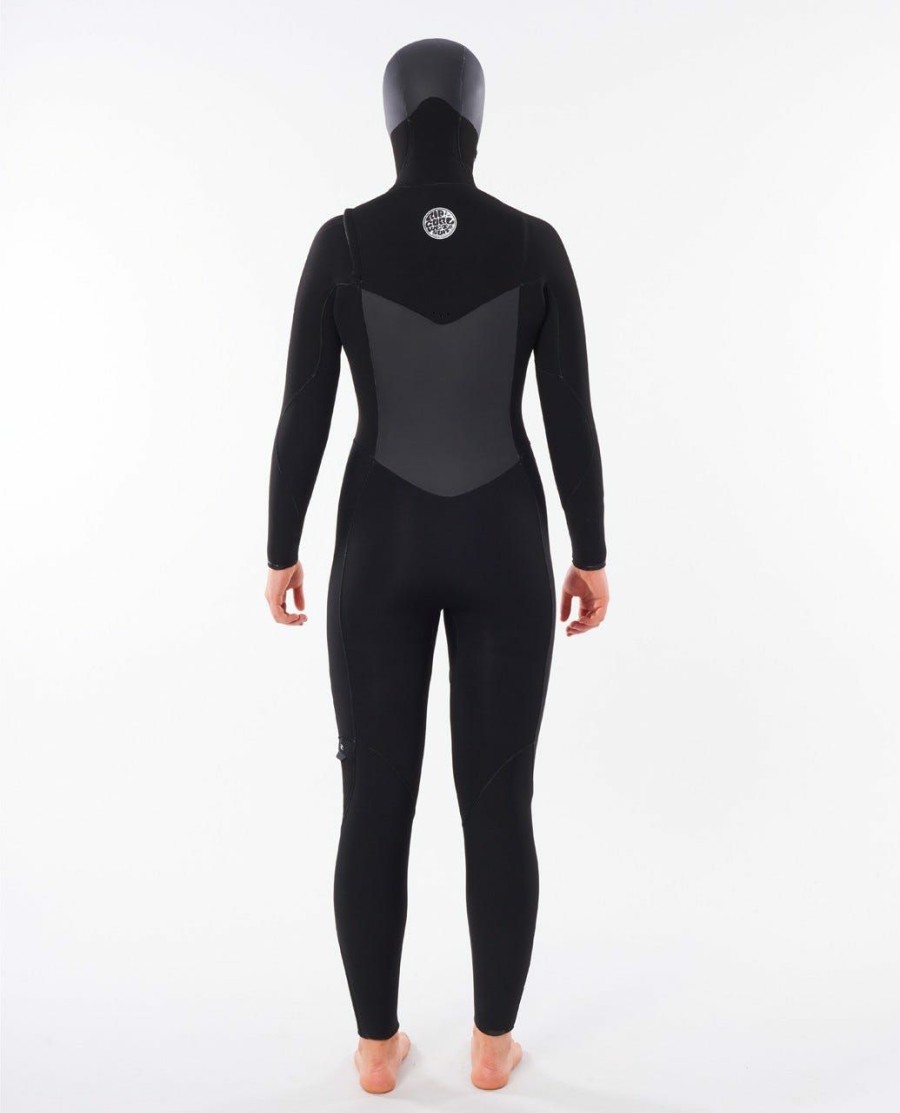 Women * | Prefential Price Women'S Flashbomb 6/4 Hooded Wetsuit Black