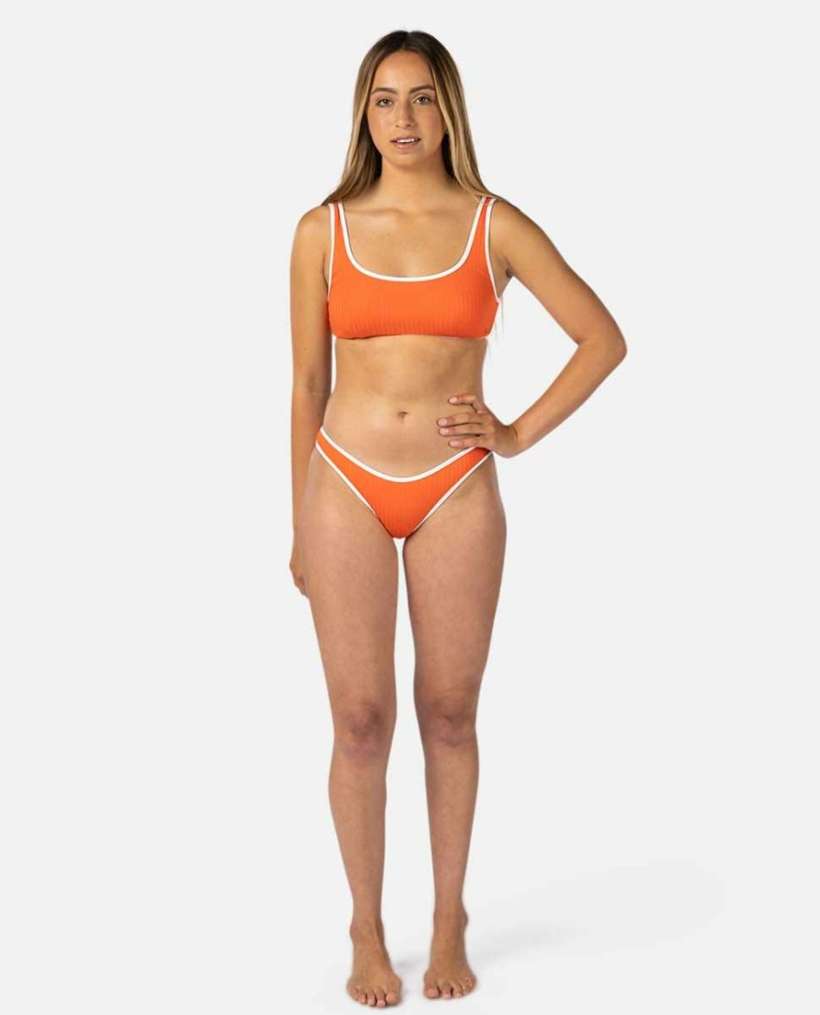 Swimwear * | Limit Offer Premium Surf High Leg Skimpy Coverage Bikini Bottom