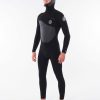 Men * | Limit Offer Flashbomb 5/4 Hooded Men'S Wetsuit Black