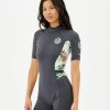 Women * | Limit Offer Women'S On The Coast 2Mm Dawn Patrol Short Sleeve Springsuit Charcoal