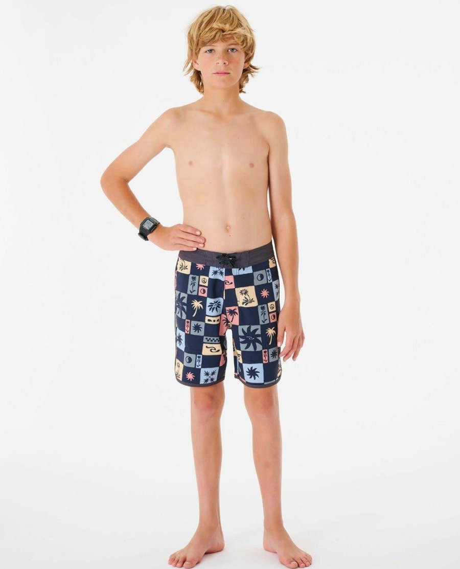 Kids * | Half Off Mirage Owen Swc Boardshort Boys (8-16 Years) Washed Black