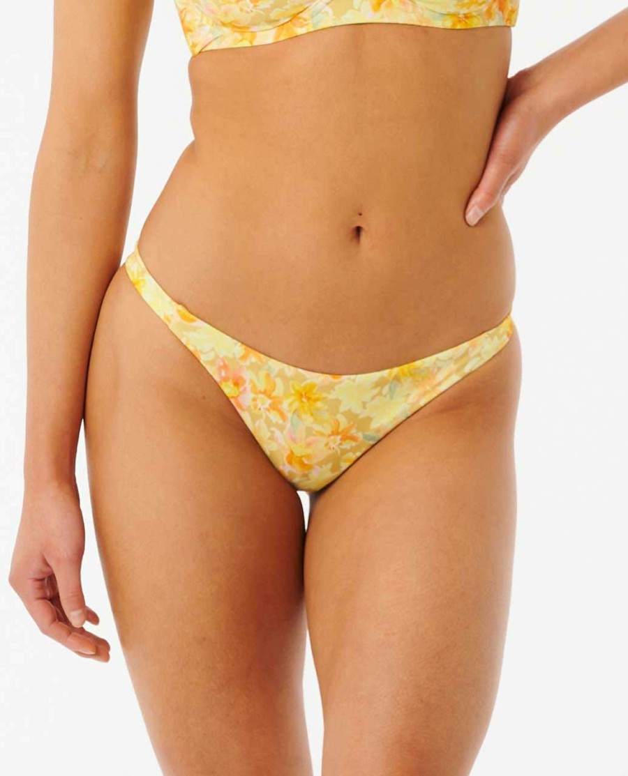 Swimwear * | Special Offers Summer Rain Cheeky Coverage Bikini Bottom Straw