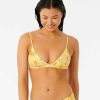 Swimwear * | Limit Offer Summer Rain Fixed Tri Bikini Top Straw