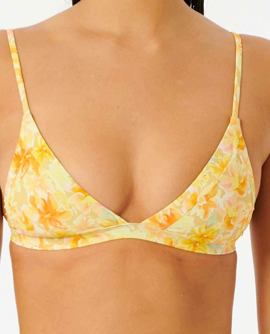 Swimwear * | Limit Offer Summer Rain Fixed Tri Bikini Top Straw