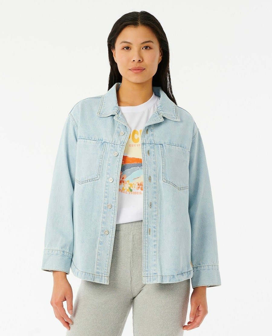 Women * | Limit Offer Venice Jacket Light Blue