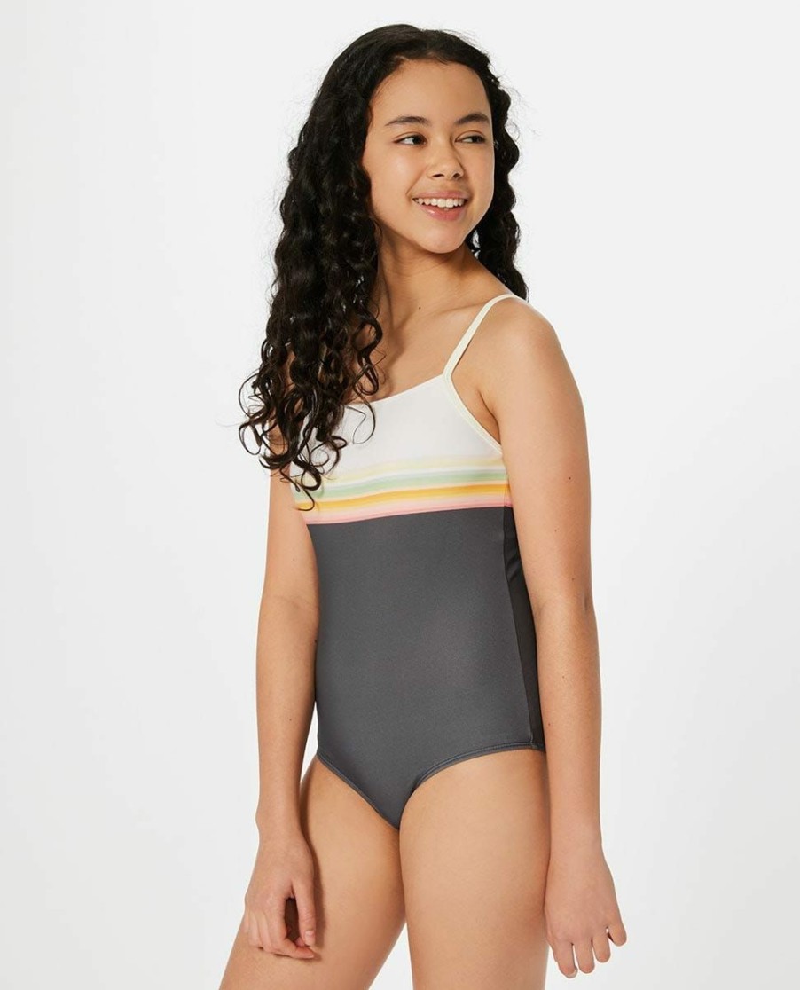 Kids * | On Sale Trippin One Piece Girls (8-14 Years) Washed Black