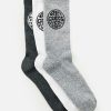 Accessories * | Half Off Mens Wetty Crew Socks 3 Pack Assorted