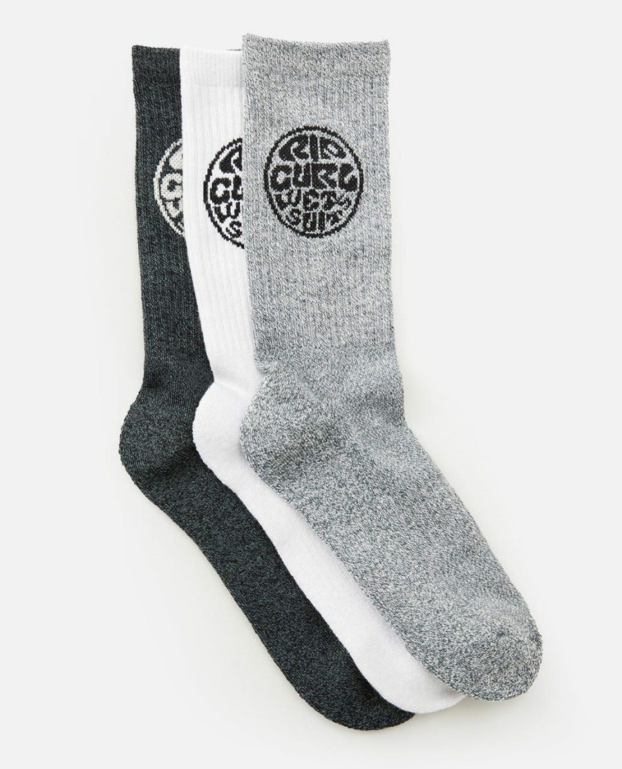 Accessories * | Half Off Mens Wetty Crew Socks 3 Pack Assorted