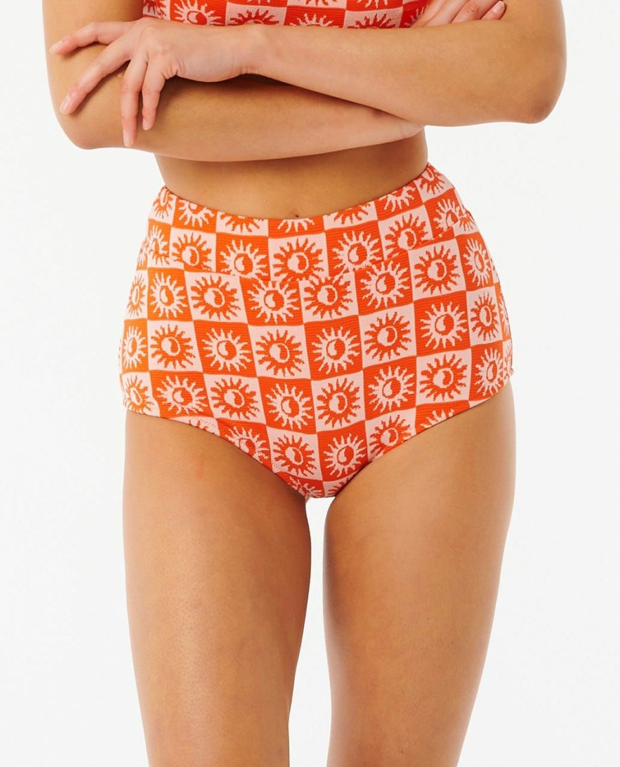 Swimwear * | Limit Offer Summer Check Jacquard Boyleg Bikini Bottom