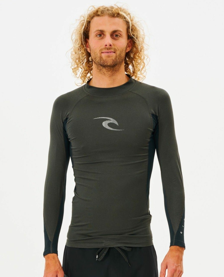 Men * | Half Off Wave Long Sleeve Upf Rash Guard