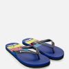 Accessories * | Clearance Surf Revival Logo Open Toe Sandal Black/Blue