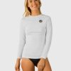 Women * | Prefential Price Wash Long Sleeve Uv Rash Vest