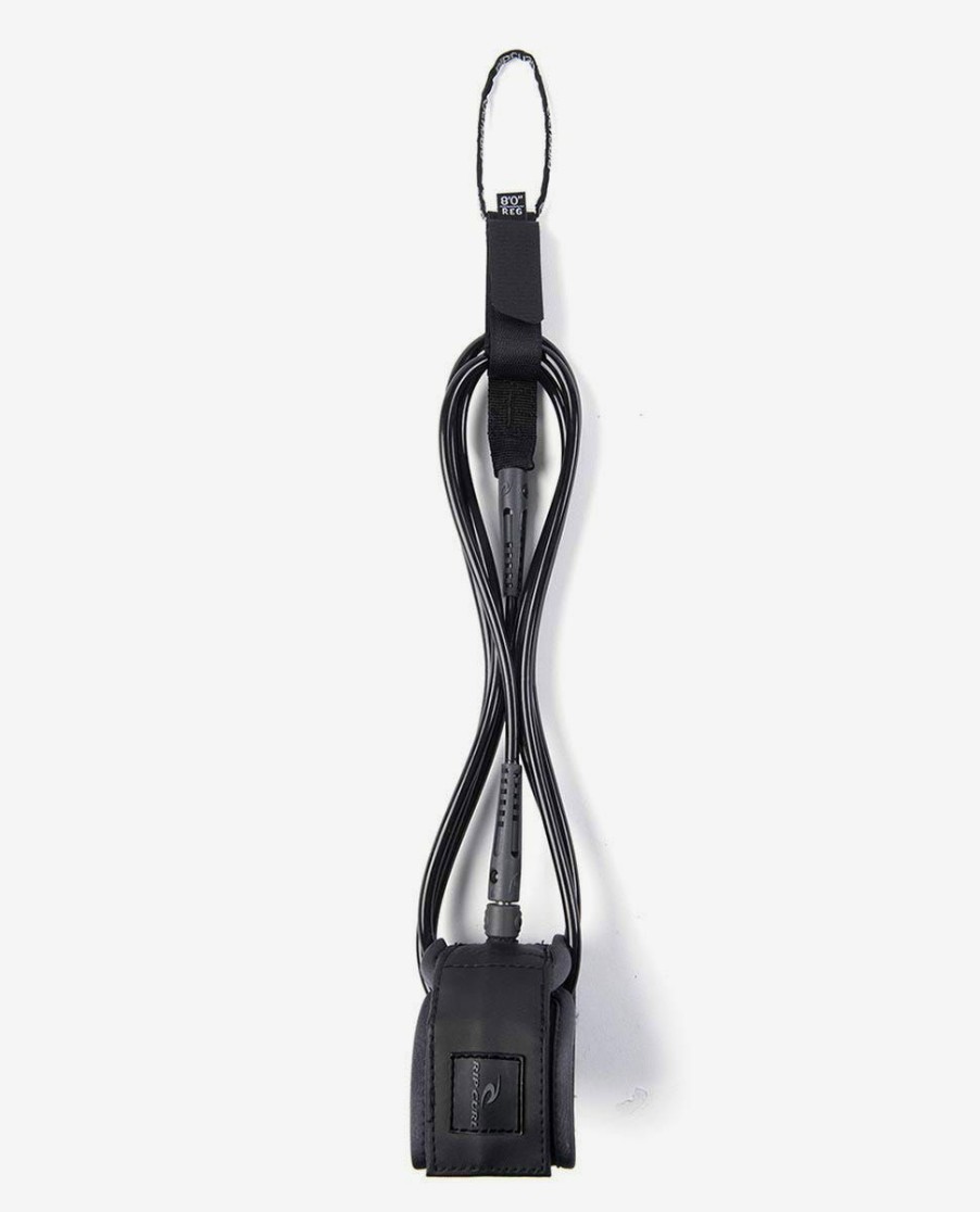 Accessories * | Discount Online 8'0 Reg Surfboard Leash Surf Grip Black