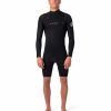 Men * | Clearance Dawn Patrol Long Sleeve Back Zip Springsuit Black