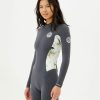 Women * | Clearance Women'S On The Coast 2Mm Dawn Patrol Long Sleeve Springsuit Charcoal