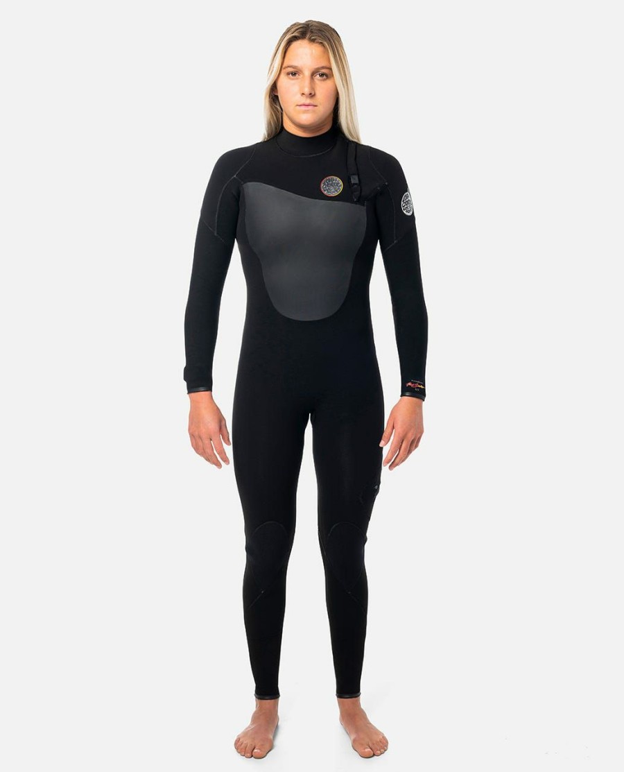 Women * | Sales Online Women'S E7 Flashbomb Heatseeker 3/2 Zip Free Wetsuit Black