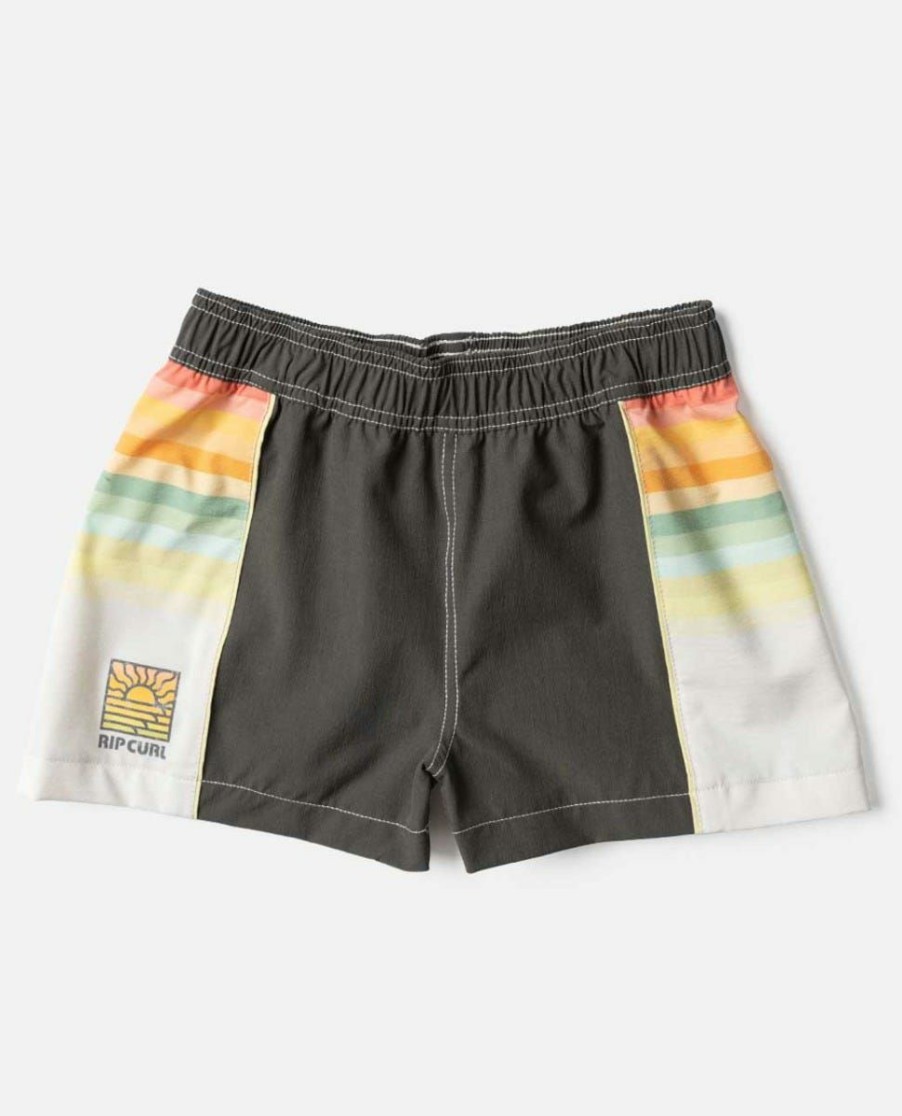 Kids * | Limit Offer Trippin Unisex Boardshort (8-14 Years) Washed Black