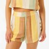 Women * | Discount Online Trippin Stripe Short Yellow