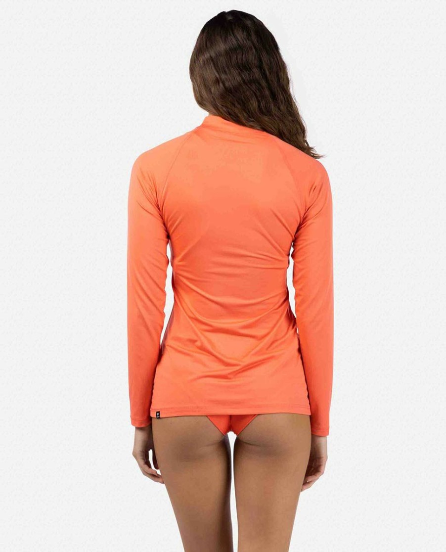 Women * | Prefential Price Golden Rays Long Sleeve Upf Rash Guard