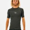 Men * | Clearance Waves Short Sleeve Upf Rashguard