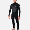 Men * | On Sale E7 Flashbomb Heatseeker 3/2 Zip Free Wetsuit Black