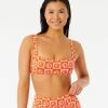 Swimwear * | Prefential Price Summer Check Jacquard Crop Bikini Top