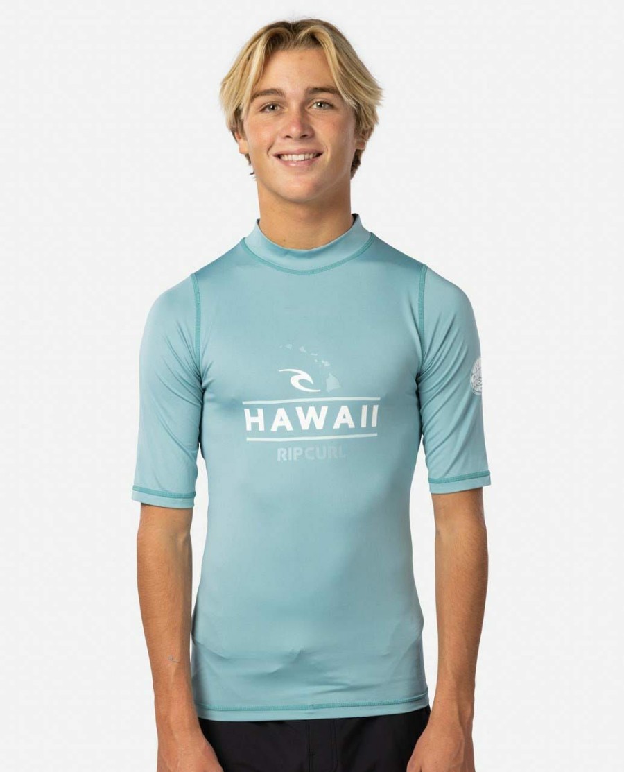 Men * | Limit Offer Island Vibe Long Sleeve Relaxed Upf Rash Guard