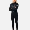 Women * | Limit Offer Women'S E7 Flashbomb Heatseeker 4/3 Zip Free Wetsuit Black