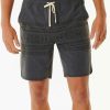 Men * | Half Off Boardwalk Swc Land Lines Walkshort Washed Black