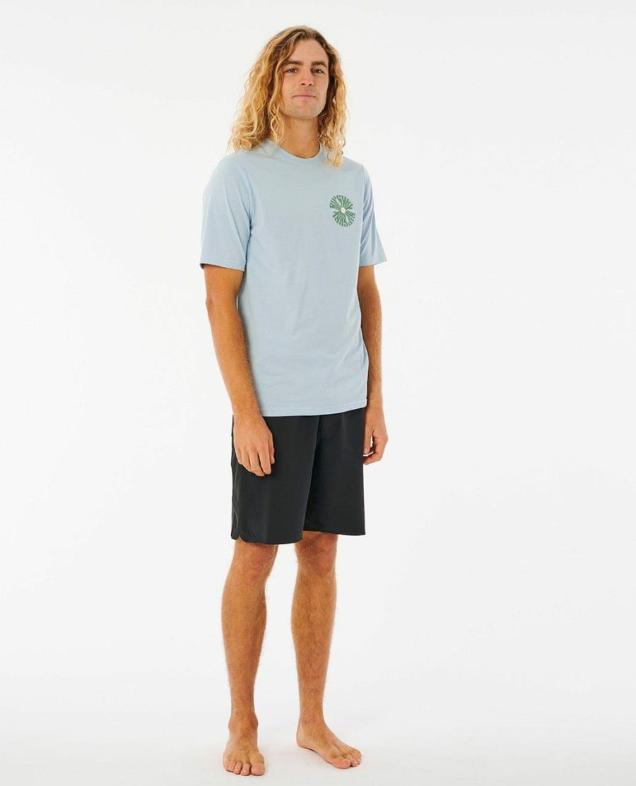 Men * | Half Off Swc Psyche Circles Short Sleeve Upf Rash Vest Yucca