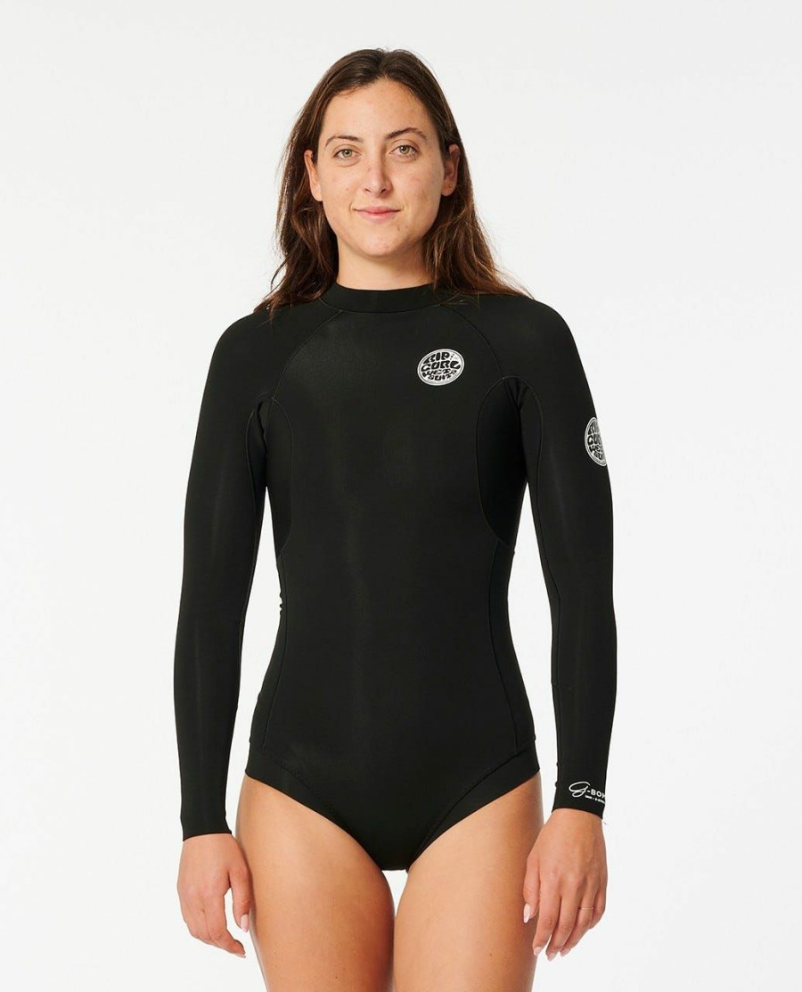 Women * | Half Off G-Bomb 2.0 1Mm Long Sleeve Spring Suit Black